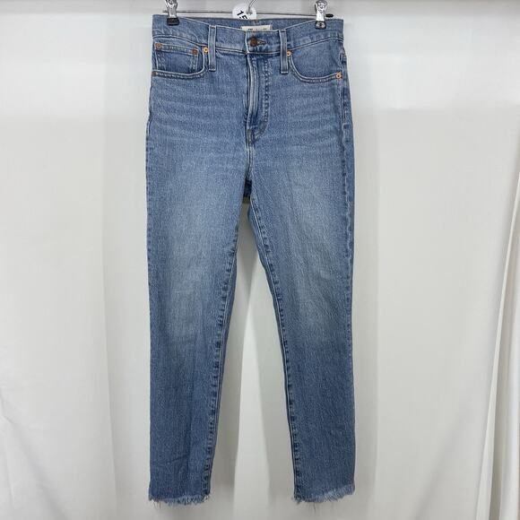 Madewell The Perfect Vintage Jean Size 29 Ainsworth Medium Wash High Rise Frayed - Picture 2 of 11